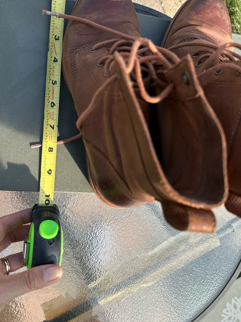 Timberland Brown Leather Lace-Up Combat Boots - Picture 3 of 6